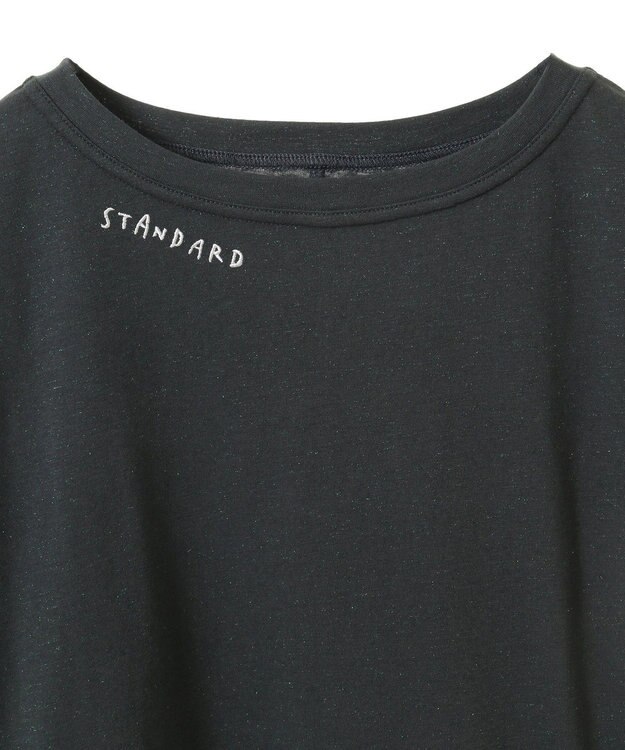 CRAFT STANDARD BOUTIQUE ラメ天竺刺繍ロンTEE Charcoal Gray