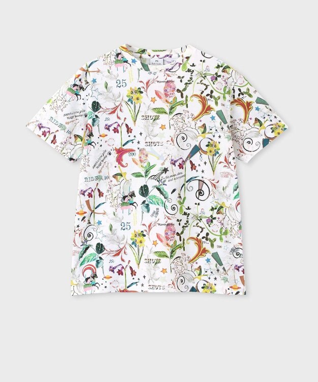 Paul Smith オールオーバープリント 半袖Tシャツ ホワイト