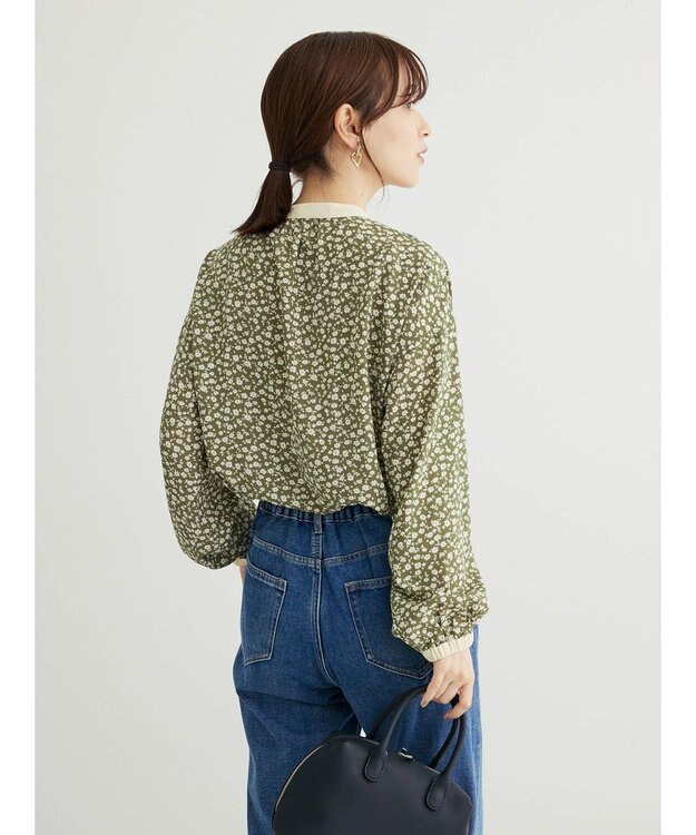 Green Parks ・ＥＬＥＮＣＡＲＥ　ＤＵＥコバナパイピングブラウス Khaki