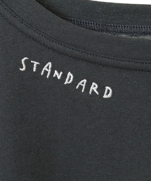 CRAFT STANDARD BOUTIQUE ラメ天竺刺繍ロンTEE Charcoal Gray