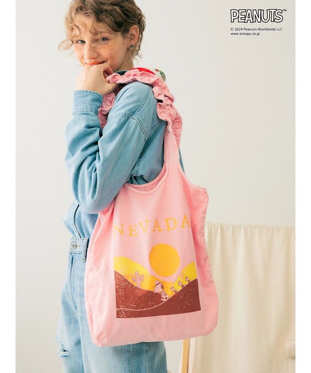 AMERICAN HOLIC ピグメントフリルＢＡＧ／ＰＥＡＮＵＴＳ Pink