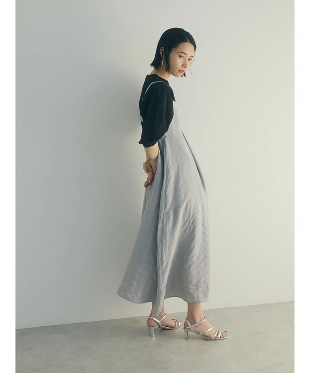 Green Parks ａ．バックギャザーキャミワンピース Light Gray