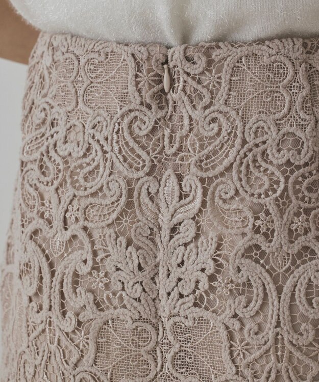 GRACE CONTINENTAL レ－スタイトスカート ベージュ