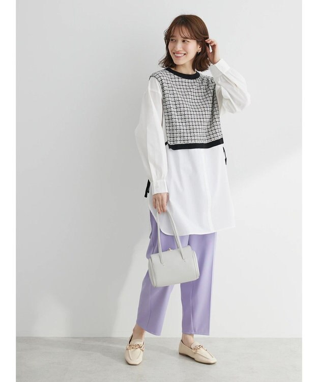 Green Parks アンクル丈／選べる美脚みえパンツ Lavender