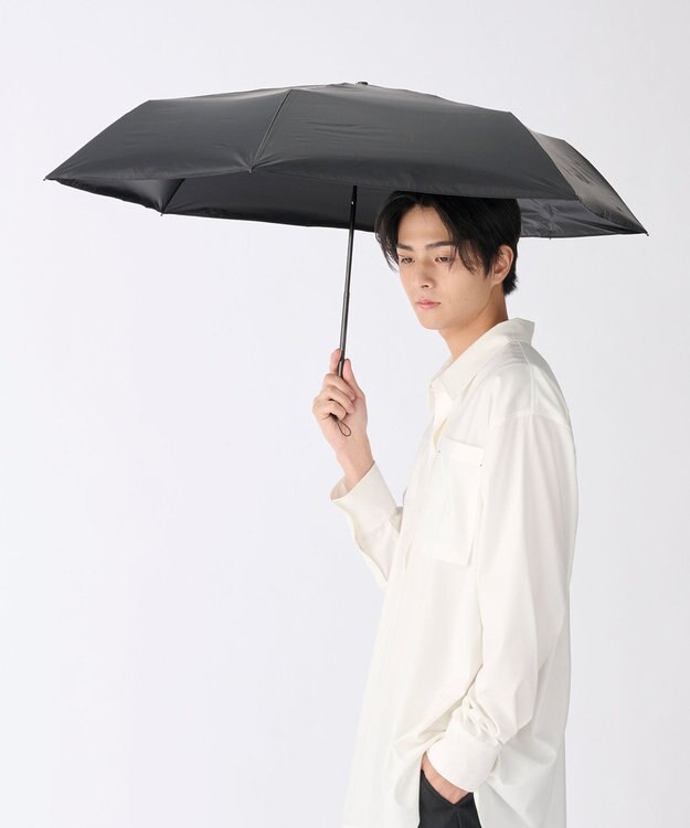 MOONBAT 【遮光100％/超軽量/耐久性】マジで軽い傘 晴雨兼用 折りたたみ日傘 マジカルテックプロテクション Tough W rib 55cm ブラック