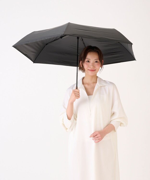 MOONBAT 【遮光100％/超軽量/耐久性】マジで軽い傘 晴雨兼用 折りたたみ日傘 マジカルテックプロテクション Tough W rib 55cm ブラック