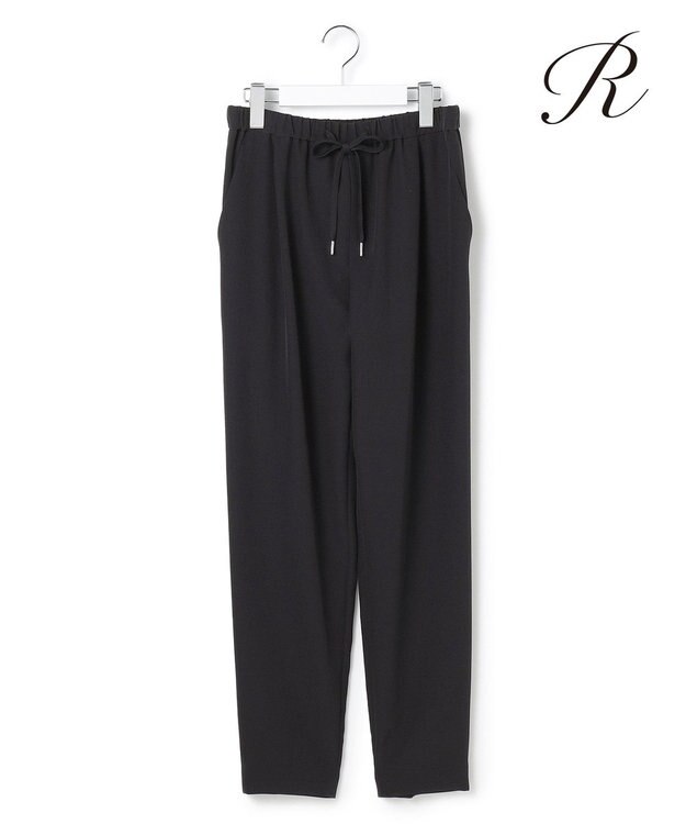 23区 S 【R(アール)】ライトダブルクロス ドロスト テーパードパンツ ブラック系