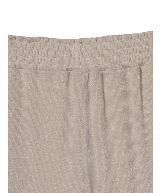 earth music&ecology ラメリブパンツ Silver