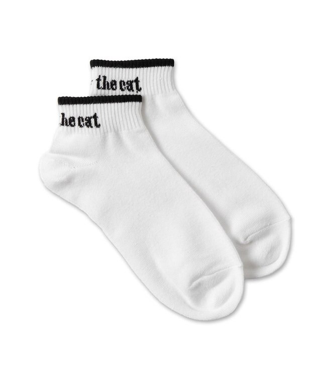 WEGO ラインロゴショートソックス ホワイト