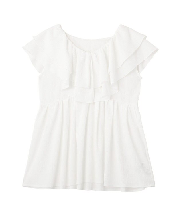 earth music&ecology ラッフルフリルワンピース Off White
