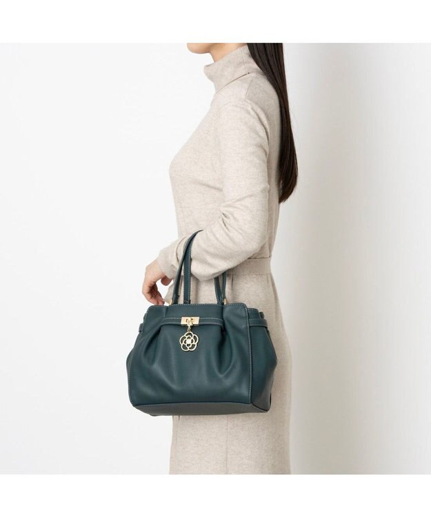 CLATHAS ポルサ 2WAYハンドバッグ ダークグリーン