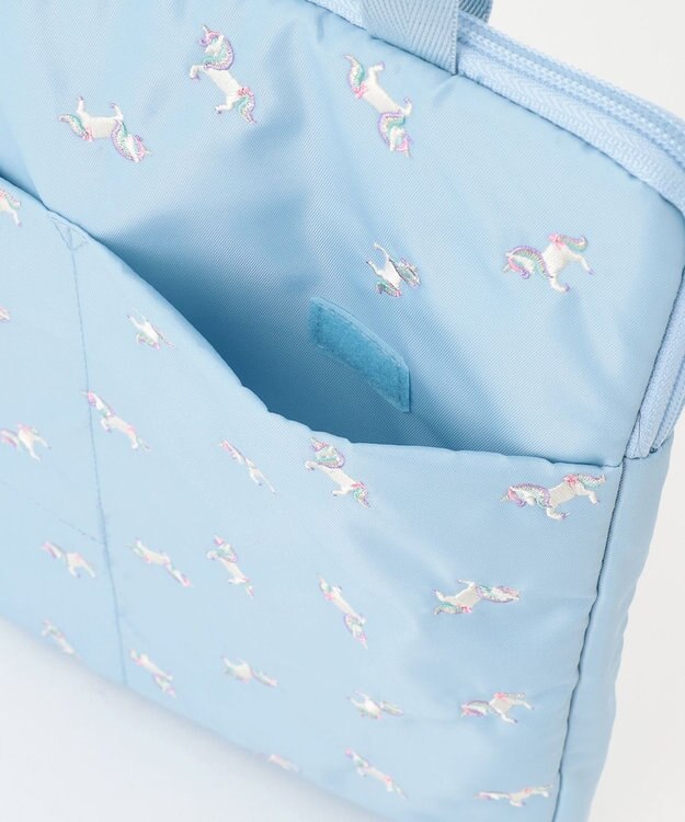 ANY KIDS 刺繍PC・タブレットケース サックスブルー×ユニコーン