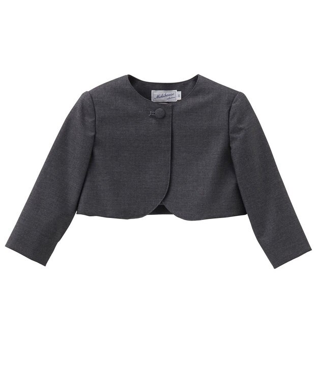 MIKI HOUSE HOT BISCUITS 【95-130cm】ウール素材のボレロ グレー