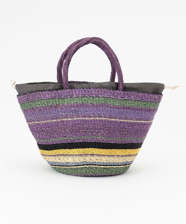 ONWARD CROSSET SELECT 【VIOLAd’ORO】MIRO アバカカラーボーダーバッグ S purple×yellow