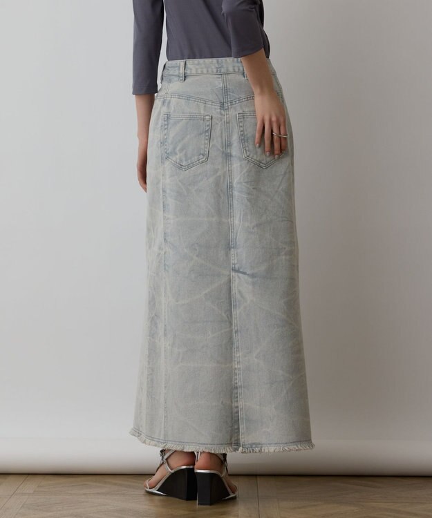 GRACE CONTINENTAL ピグメントタイトスカート ブルー