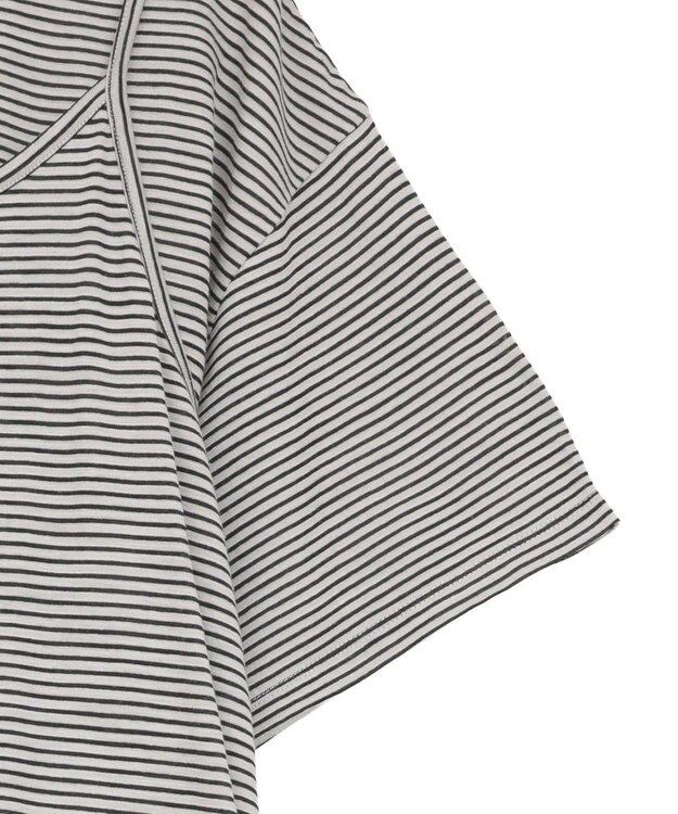 AMERICAN HOLIC 【2点セット】レイヤードボーダーＴワンピース Black