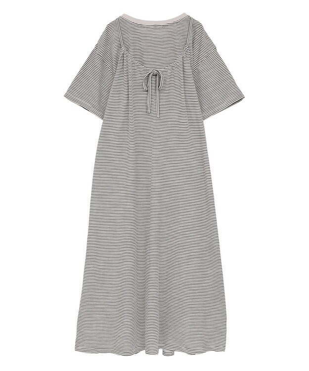 AMERICAN HOLIC 【2点セット】レイヤードボーダーＴワンピース Black