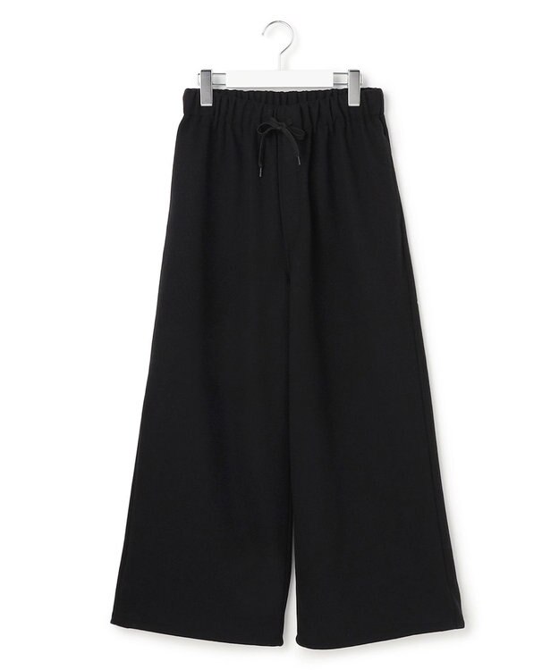 J.PRESS YORK STREET 【WOMEN】ウールライクジャージー ワイドパンツ ブラック系
