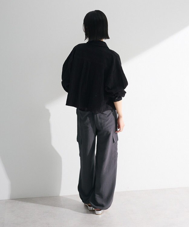 Green Parks ・ＳＵＧＡＲ　ＳＰＯＯＮ　カットレースショートシャツ Black