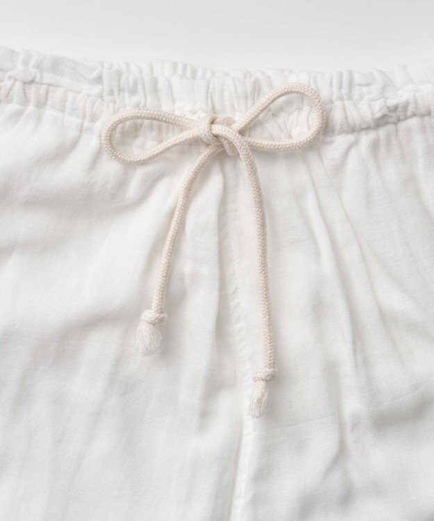 京和晒綿紗 【紗栄子さん愛用パジャマの色違い/UNISEX】ガーゼパジャマ 2重合わせ 白 マスタードバイアス