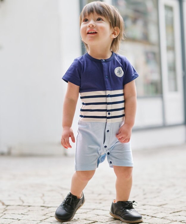 J.PRESS KIDS 【BOX付き】【70㎝】ロンパース&蝶ネクタイスタイ セット ネイビー系1