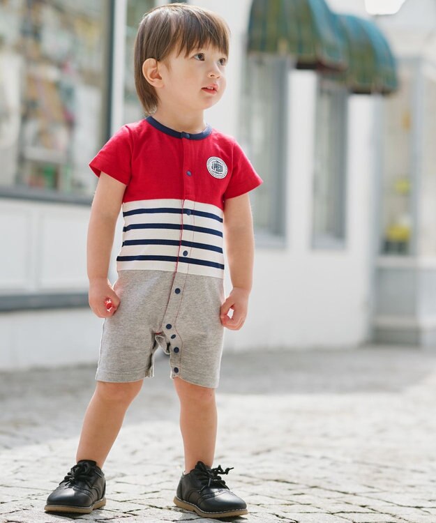 J.PRESS KIDS 【BOX付き】【70㎝】ロンパース&蝶ネクタイスタイ セット レッド系1