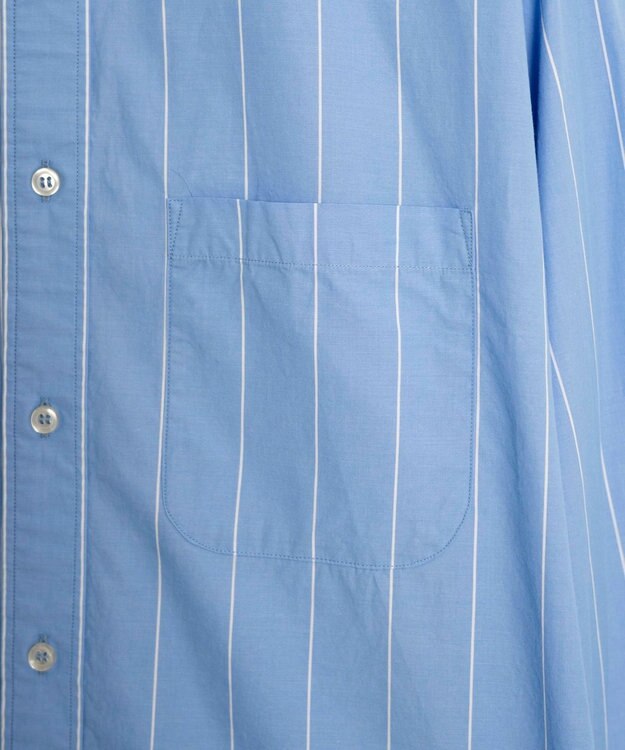 WEGO ストライプロングシャツ ブルーストライプ