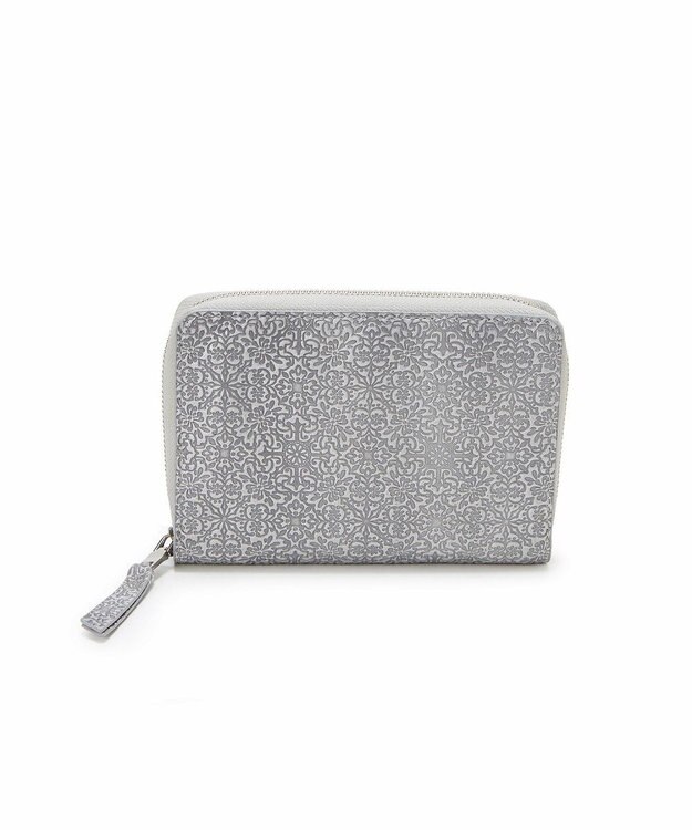 TOPKAPI 【TREASURE TOPKAPI】オリジナル エンボスレザー ラウンド パスポート ケース / 財布 シルバー