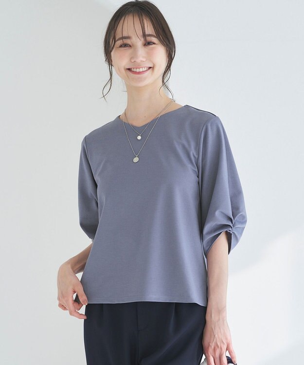 ANY SIS L 【接触冷感/UVカット】サカリバタックスリーブ プルオーバー スモーキーブルー