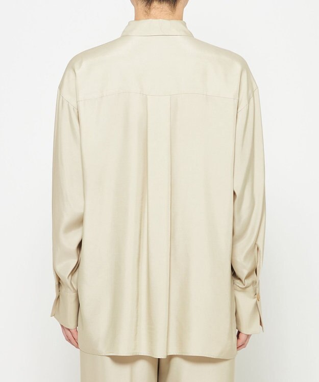 uncrave フィブリルシャンブレー ミドルシャツ ライトベージュ