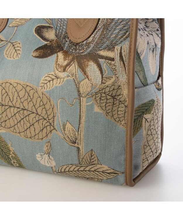 UNBILLION カシュカシュ cachecache / ジャガードスクエアトート ライトブルー