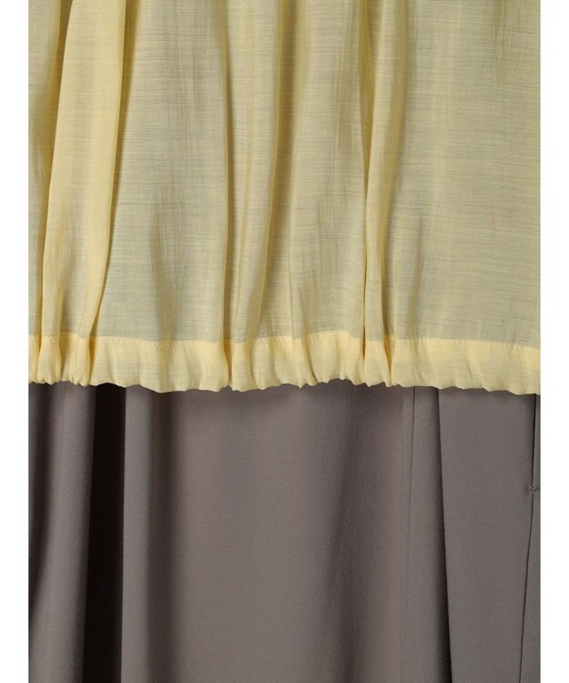 YECCA VECCA 【2点SET】シアーシャツ×Aラインキャミワンピース Yellow