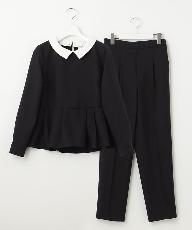 Feroux 【洗える】2WAY 美シルエット セットアップ ブラック系