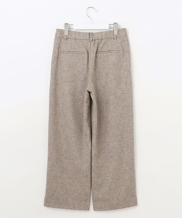 J.PRESS LADIES T/W シャブレーツイル セミワイド パンツ ベージュ系