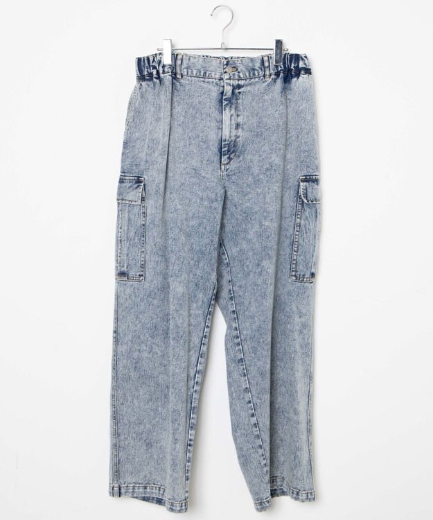 WEGO デニムカーゴパンツ デニム淡加工色