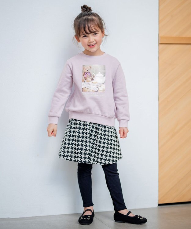 ANY KIDS 【春まで主役】フォトプリントトレーナー ラベンダー