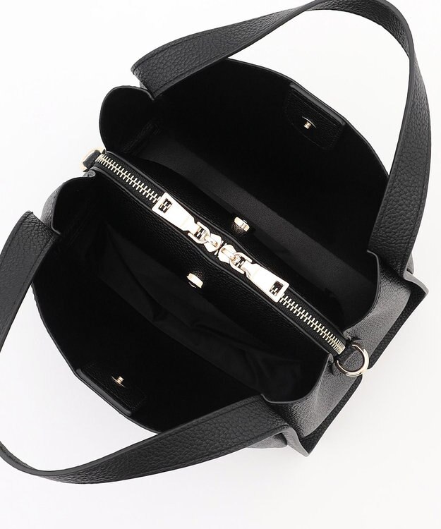 LA BAGAGERIE ソフトシュリンク2WAYハンドバッグ small ブラック