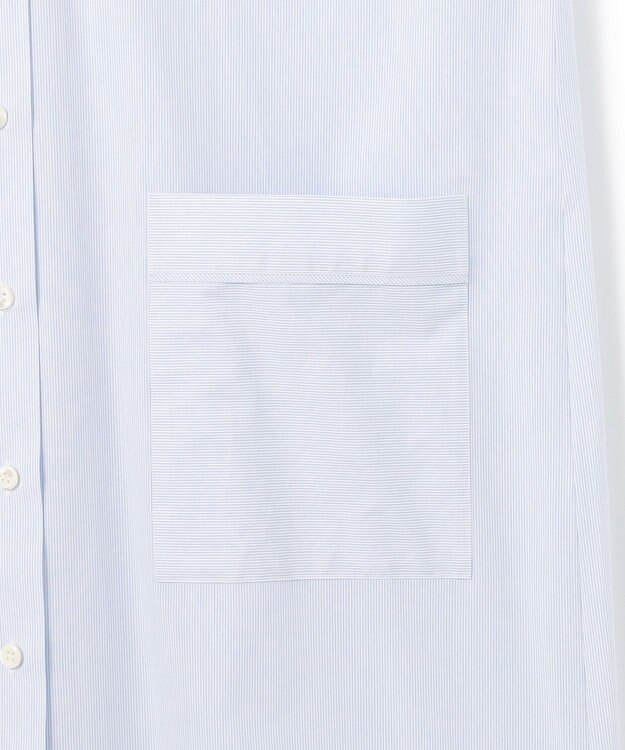 uncrave コットンクロスストライプ シャツワンピース サックスストライプ