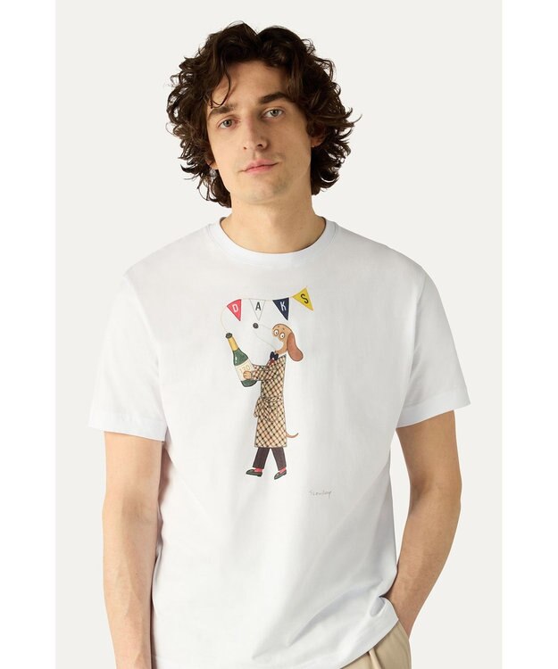 DAKS SLOWBOY Tシャツ〈シャンパン〉 ホワイト