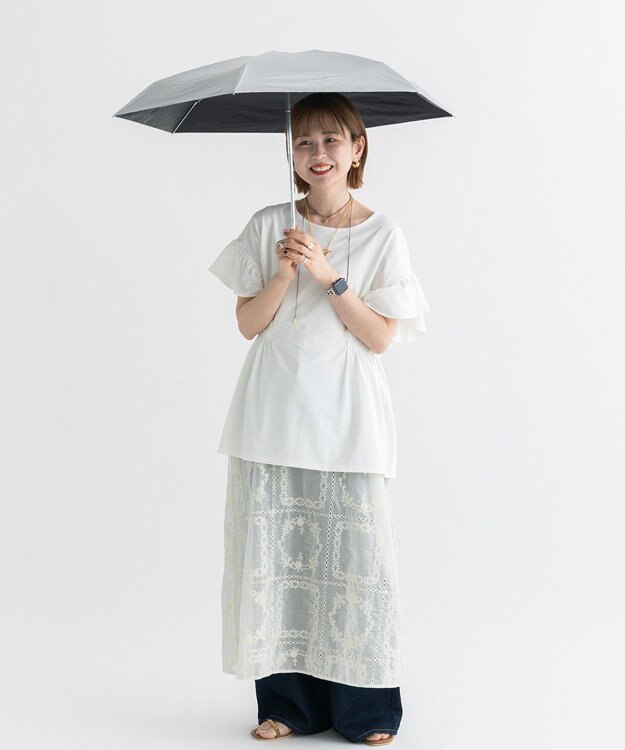 AMERICAN HOLIC 【AH×Wpc.】ポーチ付き折りたたみ傘 Silver