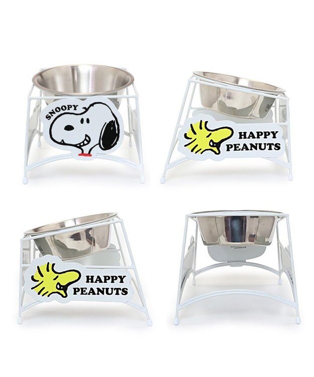 PET PARADISE スヌーピー ワイヤー えさ皿 大1個 ホワイト