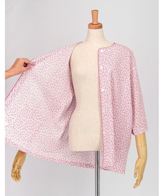 Wing ウイングスリープ パジャマ 7分袖 長ズボン 綿100％ 楊柳素材 夏 レディース EP8026 ウイング／ワコール ピンク