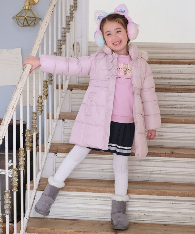 ANY KIDS 裏シャギーアニマルトレーナー ラベンダー（ウサギ）