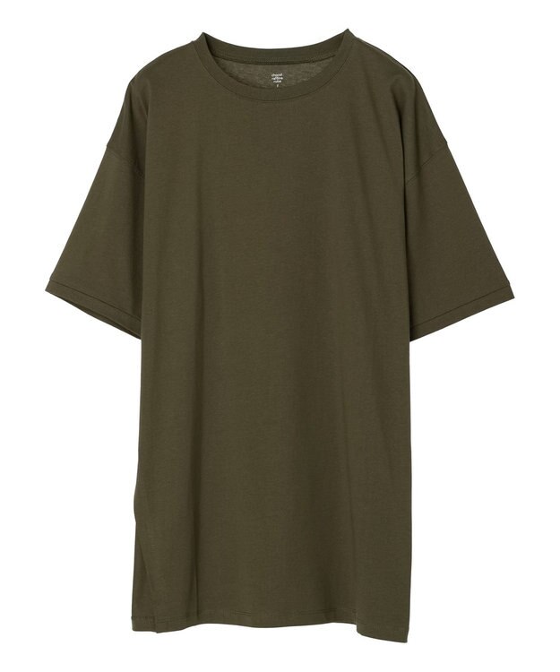 Green Parks 汗じみ防止クルーネックスリットチュニック Green