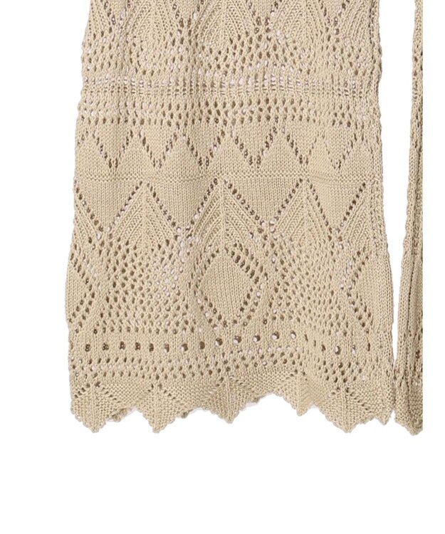 AMERICAN HOLIC 透かし編みニットパンツ Beige