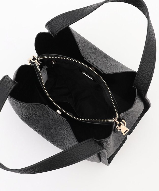 LA BAGAGERIE ソフトシュリンク2WAYハンドバッグ small ブラック