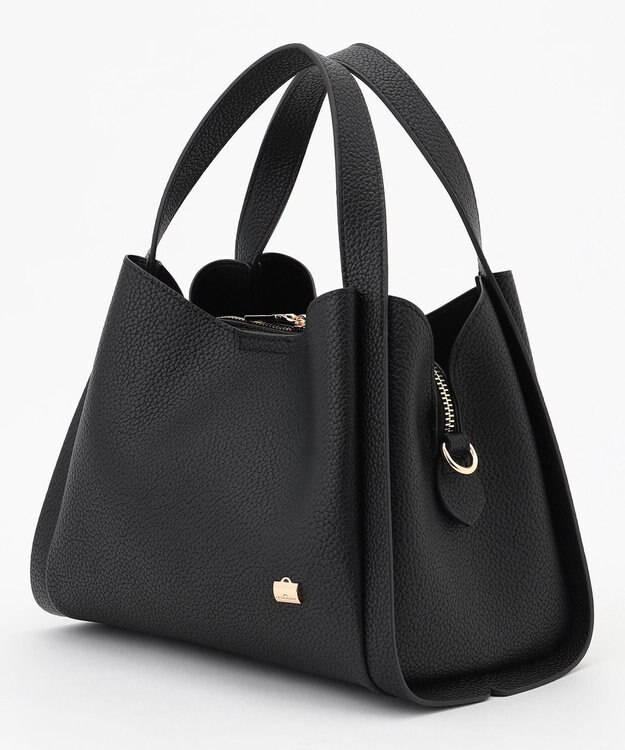 LA BAGAGERIE ソフトシュリンク2WAYハンドバッグ small ブラック