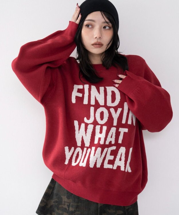 WEGO グラフィックニットプルオーバー 柄6