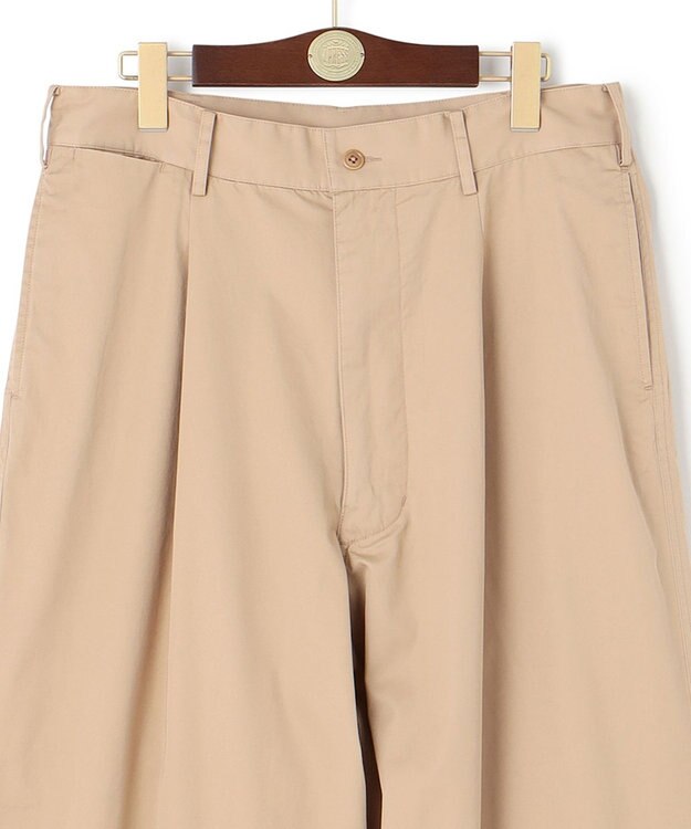 J.PRESS MEN ギザツイルワンタックワイドパンツ ベージュ系