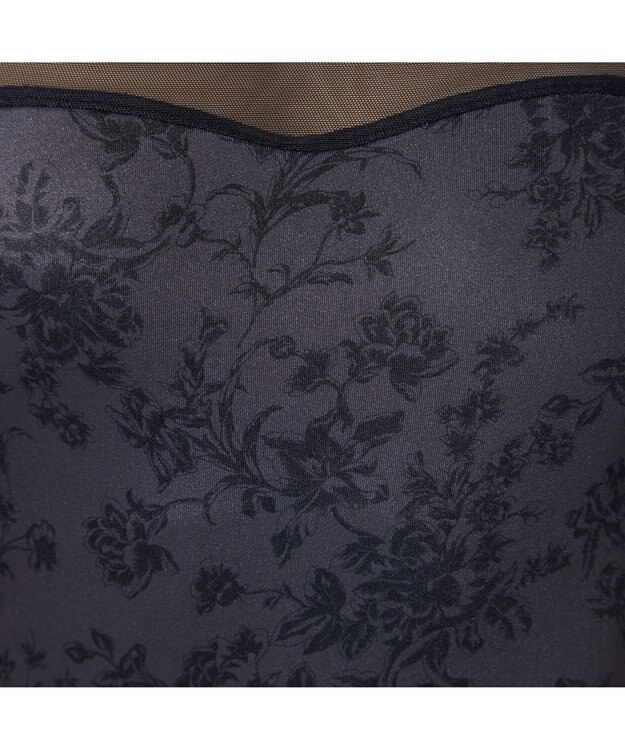 Chacott 6分袖レオタード ダークグレープリント